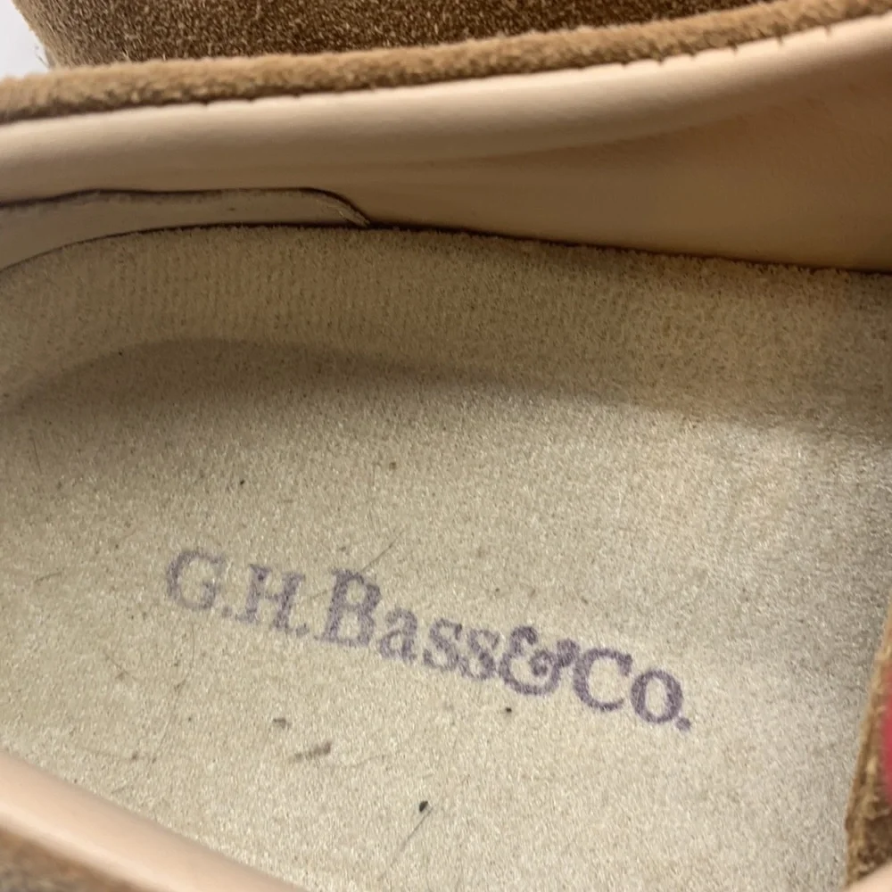 G.H. Bass Pasadena Tan Suede Oxford Sz 8.5D. MS1367C
